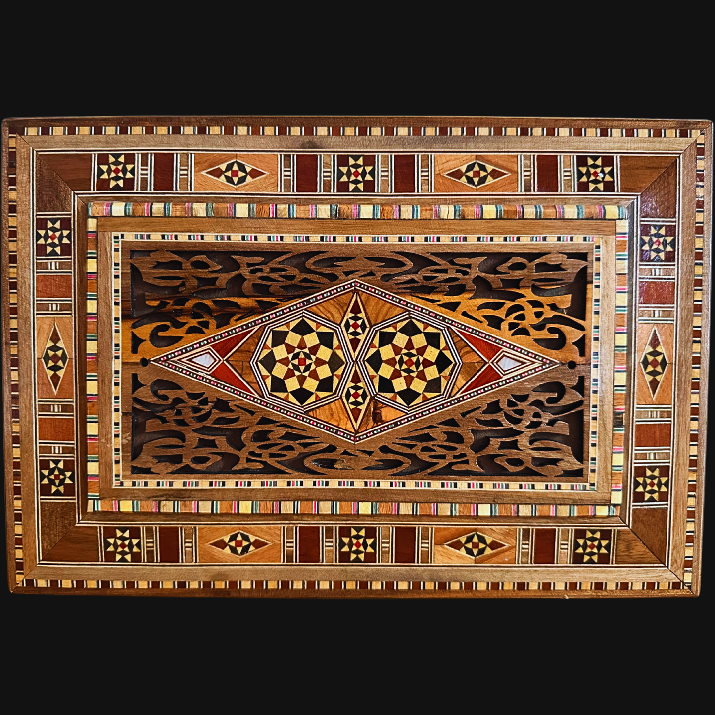 Damaszener Mosaik-Schmuck- & Erinnerungsbox – Handgefertigte Eleganz