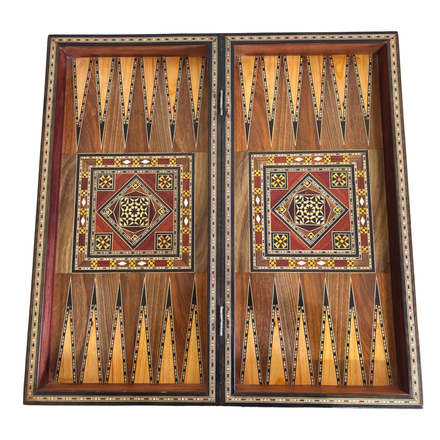 Tavolo da Backgammon e Scacchi Damaschino Fatto a Mano da Gaby Al Dayeh – Capolavoro con Intarsi in Madreperla