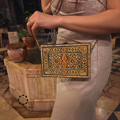 Damascener Mozaïek Handtas met Parelmoer – Handgemaakte Oosterse Elegantie