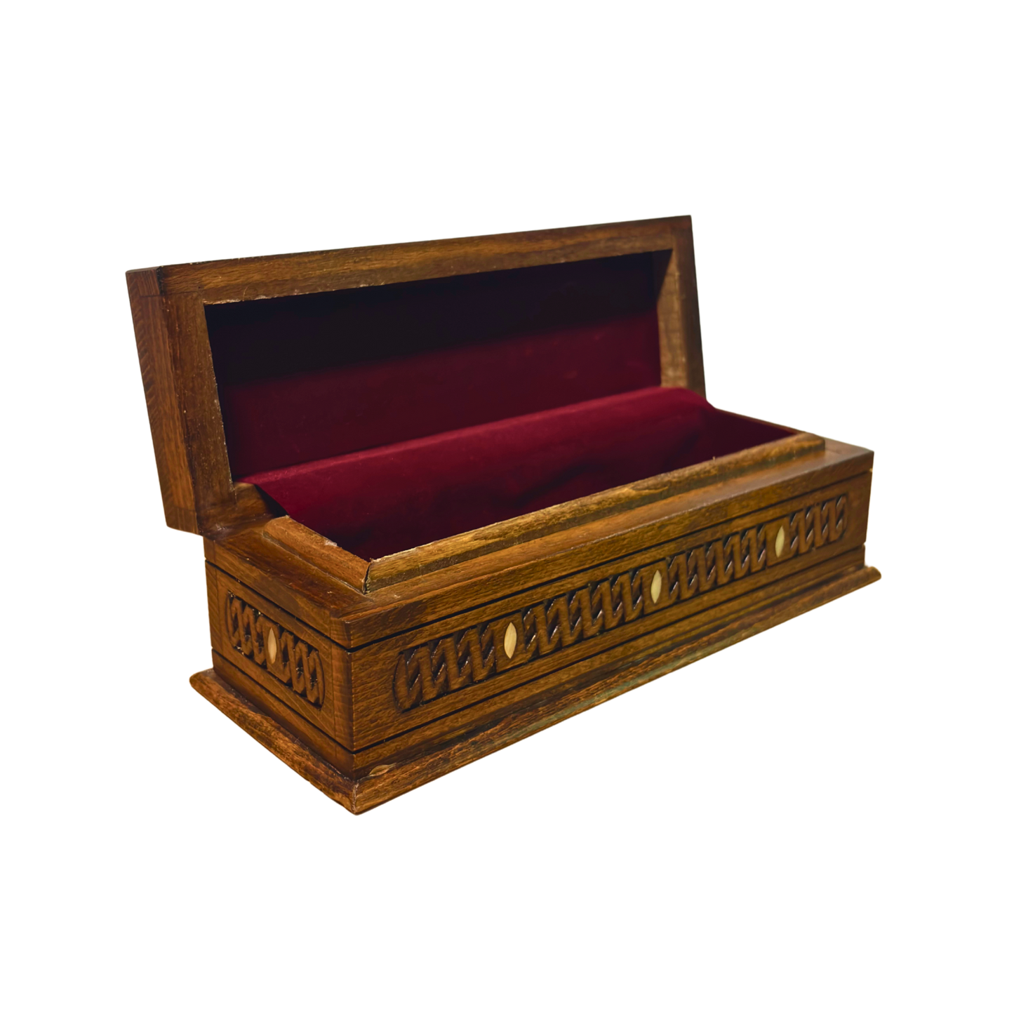 El Oyma Lüks Şam Kutusu – Sedef & Kadife Zarafeti