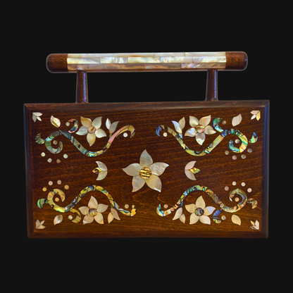 Sham – Luksusowa Torebka Damasceńska z Kwiatową Masą Perłową i Brokatową Podszewką