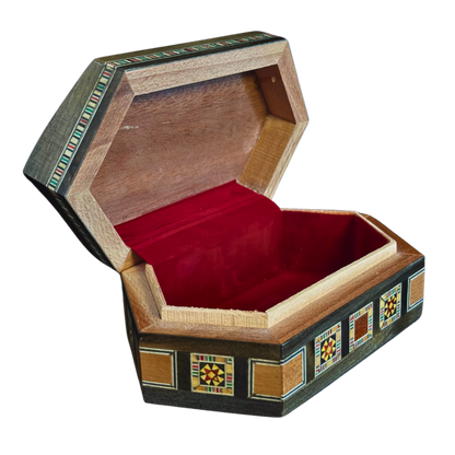 Artisan Damascene Mosaic Box – Mother of Pearl & Velvet