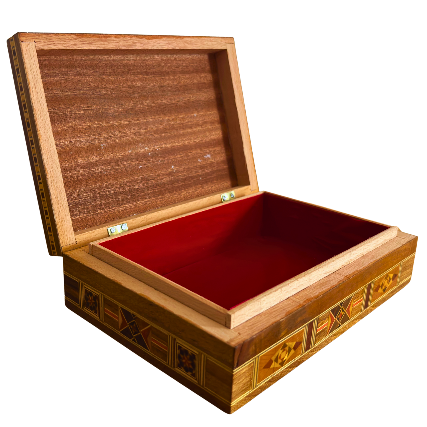Handgefertigte Mosaik-Schmuckbox mit Perlmutt-Einlegearbeit, luxuriöse Holzschatulle für Erinnerungsstücke, damaszener Kunst – Limitierte Edition –