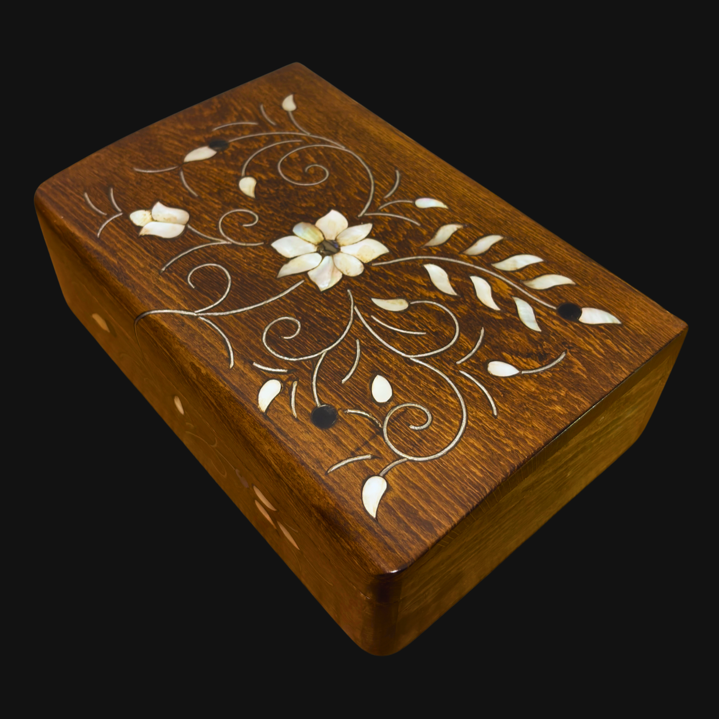 Scatola Artigianale di Lusso di Damasco – Madreperla &amp; Velluto