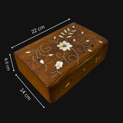 Scatola Artigianale di Lusso di Damasco – Madreperla &amp; Velluto