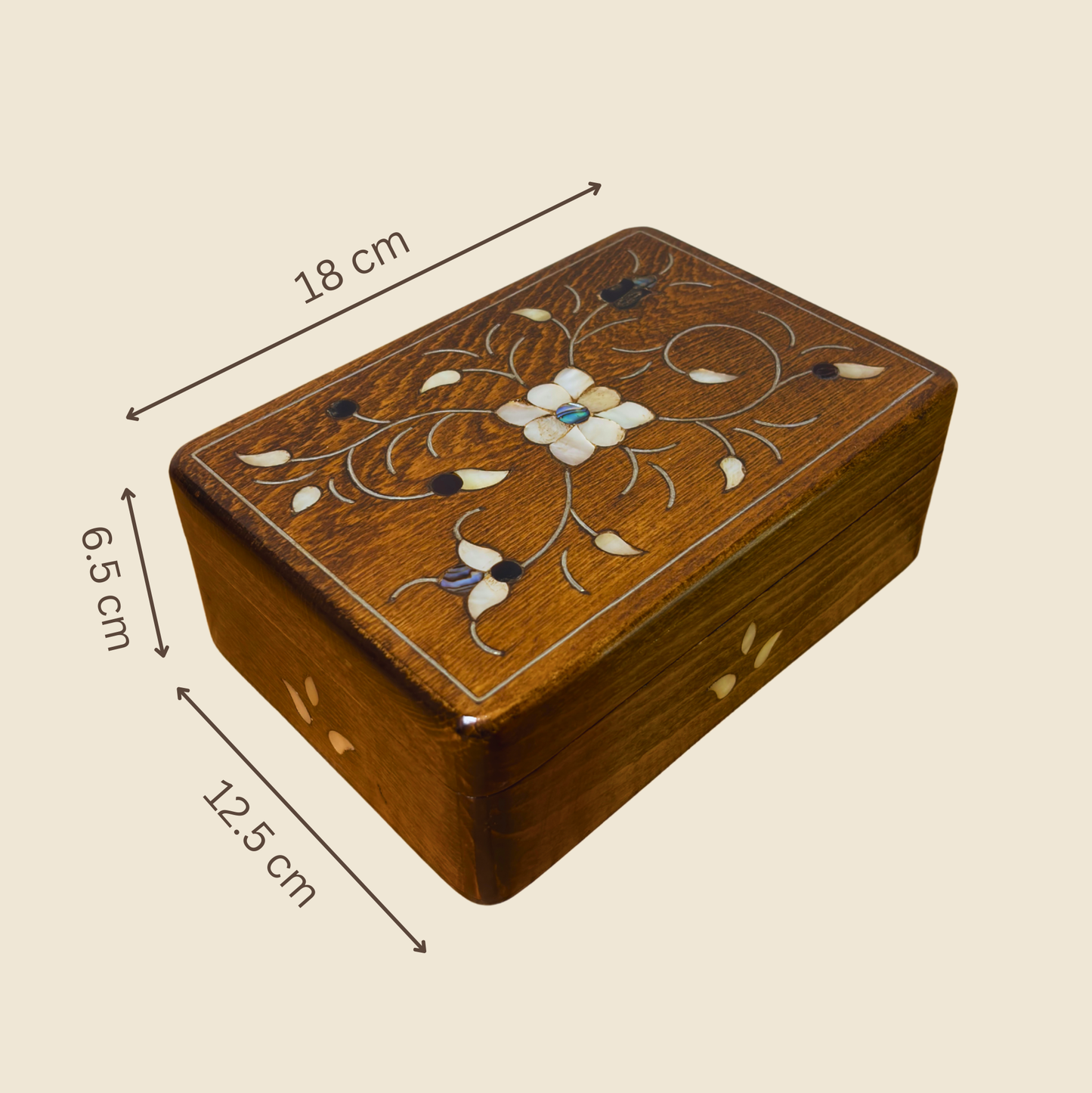 Handcrafted Damascene Luxury Box – Mother of Pearl & Velvet Elegance