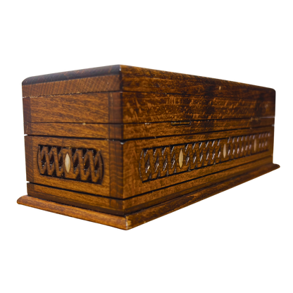 El Oyma Lüks Şam Kutusu – Sedef & Kadife Zarafeti