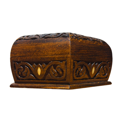 Scatola di Lusso Intagliata a Mano – Madreperla & Velluto