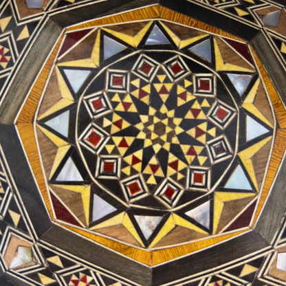 Scatola Artigianale in Mosaico Damasceno – Madreperla e Velluto